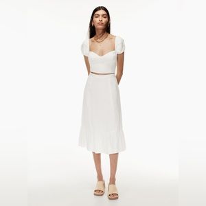 Wilfred wander linen blouse and Wilfred Chariot linen skirt set